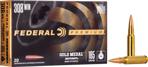 Federal Premium Gold Medal Berger Jugernaught Open Tip Match 185 Grain .308 Win / 7.62x51mm 2600 fps 604544624076