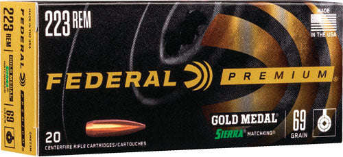 Federal Premium Gold Medal Sierra MatchKing Boat Tail Hollow Point 140 Grain 6.5mm Creedmoor 2675 fps 604544630312