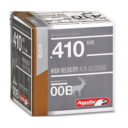 Aguila .410 Bore Shotgun Ammo Sub-Gauge High Velocity 4 Pellets 2.5 in 1/2 oz 00 Buck