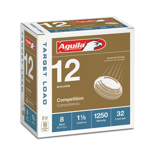 Aguila 1CHB1348 Target Load Competition 12 Gauge 2.75" 1-1/8oz 8 Shot 1250 fps 640420006062