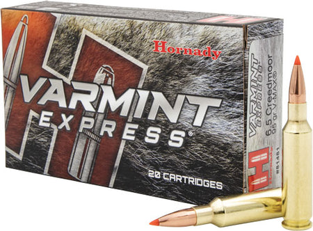 Hornady Varmint Express Hornady V-Max 95 Grain 6.5mm Creedmoor 3300 fps 090255814811