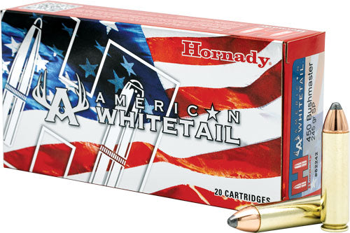 Hornady American Whitetail InterLock 245 Grain .450 Bushmaster 2200 fps 090255822427