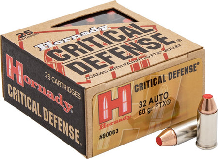 Hornady .32 ACP Critical Defense 60 grain Hornady Flex Tip eXpanding ammunition