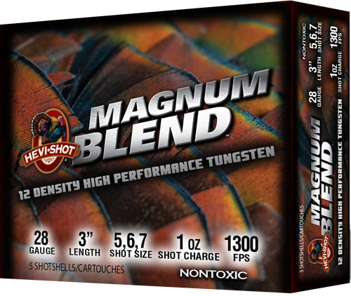 HEVI-Shot HS28567 HEVI-18 TSS Turkey 28 Gauge 3" 1-1/4oz 5/6/7 Shot 1200 FPS. 604544690095