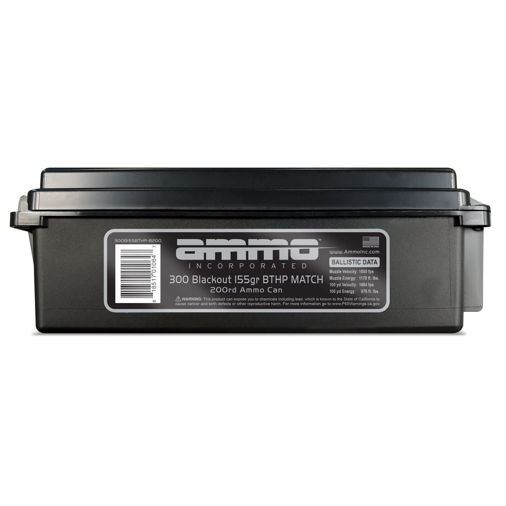 Ammo Inc .300 AAC Blackout Signature 155 grain Boat Tail Hollow Point ammunition