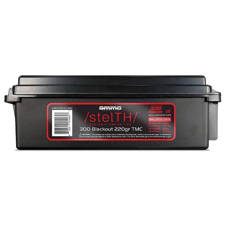 Ammo Inc .300 AAC Blackout StelTH Subsonic 220 grain Total Metal Jacket ammunition