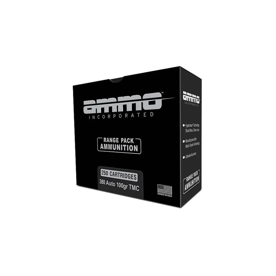 Ammo Inc .380 ACP/Auto Signature Range Pack 100 grain Total Metal Case ammunition