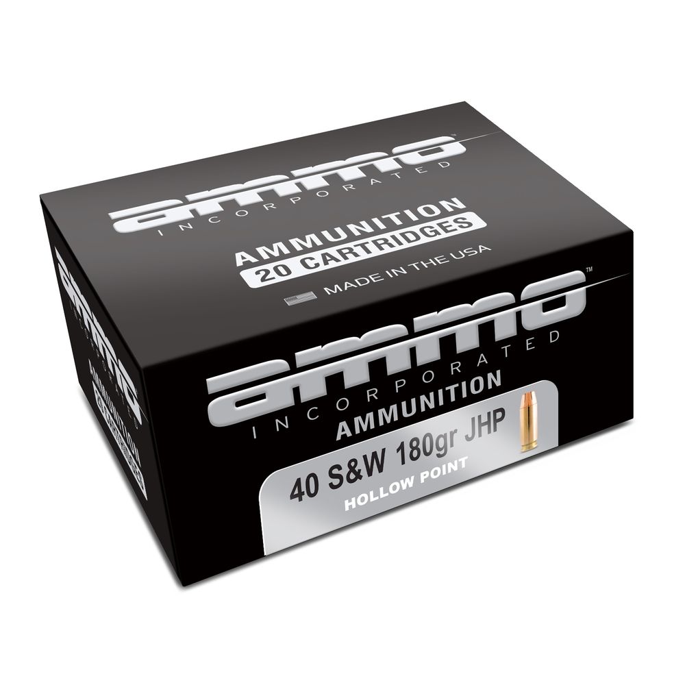 Ammo Inc .40 S&W Signature 180 grain Jacketed Hollow Point ammunition