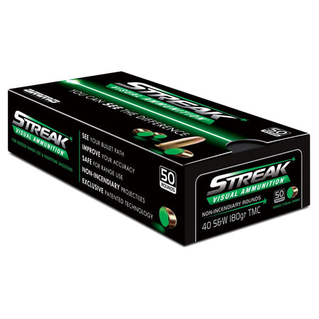 Ammo Inc .40 S&W Streak Visual GREEN 180 grain Total Metal Case ammunition