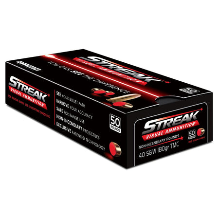 Ammo Inc .40 S&W Streak Visual RED 180 grain Total Metal Case ammunition