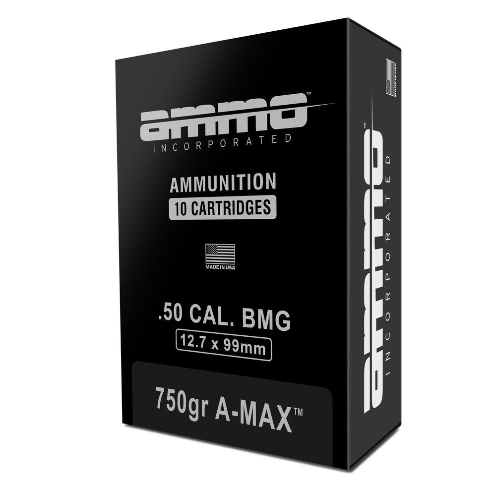 Ammo Inc .50 BMG Signature 750 grain A-Max ammunition