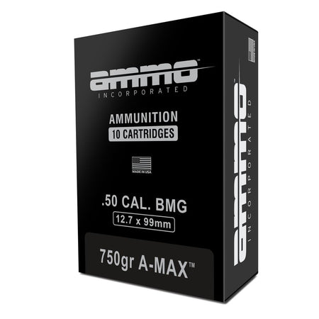 Ammo Inc .50 BMG Signature 750 grain A-Max ammunition