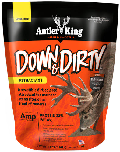 Antler King Down & Dirty Attractant 5lb Deer Lure Bag