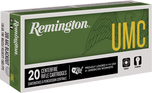 Remington UMC Full Metal Jacket 150 Grain .300 AAC Blackout 1905 fps 047700486406