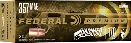 Federal .357 Magnum Premium HammerDown 170 grain Bonded Hollow Point ammunition