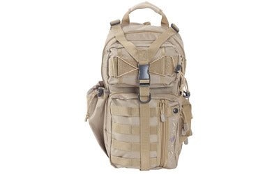 Allen Company Lite Force Tactical Sling Bag, Tan, Conceal Carry Compatible, MOLLE Loops, 1200 Cu In