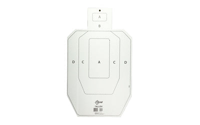 Allen EZ Aim 15575 IPSC Silhouette Coroplast Target, 18x30", White, Single Pack