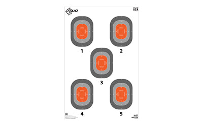 Allen EZ Aim 15754 5-Spot Paper Target, 23x35 Inch, 50 Pack, Orange and Gray