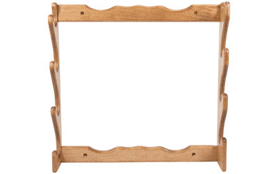 Allen Company Natural Finish Wooden Wall Gun Rack, Holds 4 Firearms, Felt-Lined
