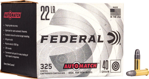Federal .22 Long Rifle Champion AutoMatch 40 grain Lead Round Nose ammunition