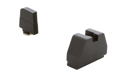 AmeriGlo Suppressor Height Sight Set GL-527, Fits All Glock Models, Cowitnesses with Glock 43X/48 MOS, Black Serrated