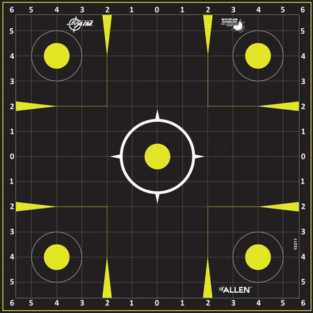 Allen EZ Aim 12.5" Non-Adhesive Splash Paper Targets Black and Yellow 30-Pack