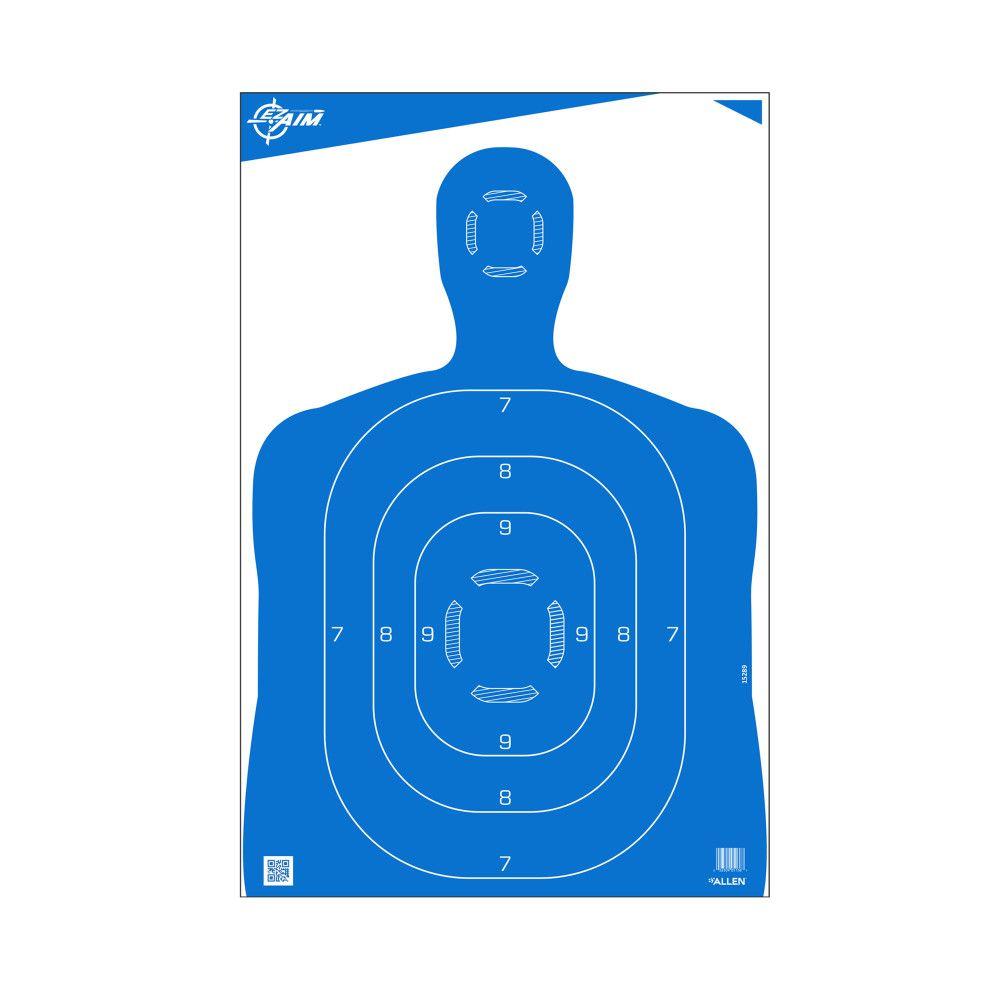 Allen EZ-Aim 100-Count Silhouette Paper Shooting Targets 23" x 35" Blue