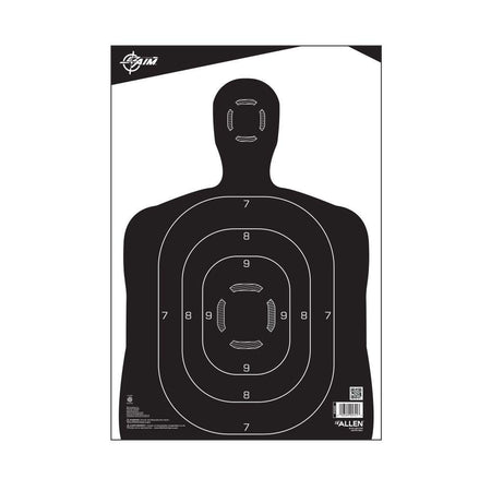 Allen EZ-Aim 100-Count Black Silhouette Paper Shooting Targets 12x18 Inch