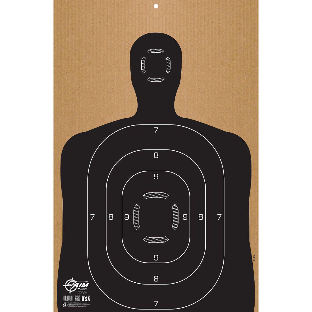 Allen EZ Aim B27 Human Silhouette Corrugated Shooting Target 23" x 35"