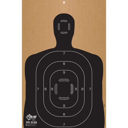 Allen EZ Aim B27 Human Silhouette Corrugated Shooting Target 23" x 35"