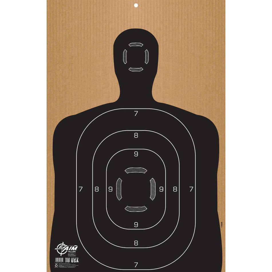 Allen EZ Aim B27 Human Silhouette Corrugated Shooting Target 23" x 35"