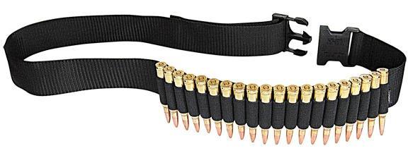 Allen Rifle Ammo Cartridge Belt Holds 20 Rounds Black Adjustable to 52"