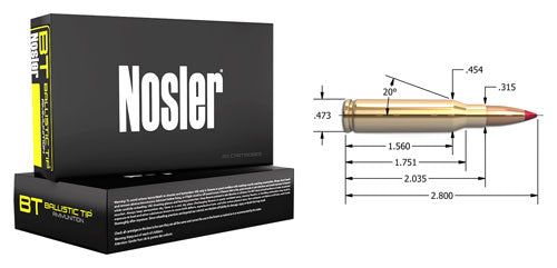 Nosler Ballistic Tip Spitzer Ballistic Tip 120 Grain 7mm-08 Remington 3000 fps 054041400602