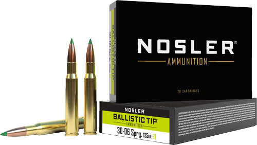 Nosler .30-06 Springfield Hunting 125 grain Spitzer Ballistic Tip ammunition