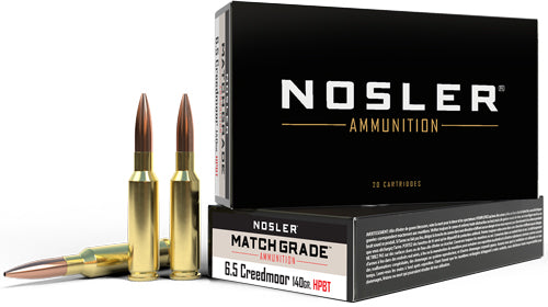 Nosler Match Custom Competition Hollow Point Boat Tail 140 Grain 6.5mm Creedmoor 2650 fps 054041434553