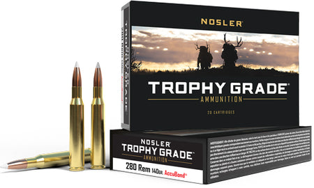 Nosler Trophy Grade Nosler AccuBond 140 Grain .280 Remington 3000 fps 054041485456