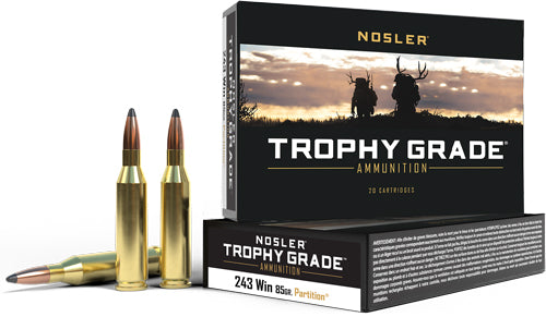 Nosler Trophy Grade Nosler Spitzer Partition 85 Grain .243 Winchester 3225 fps 054041600026