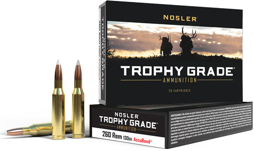 Nosler Trophy Grade Nosler AccuBond 130 Grain .260 Remington 2700 fps 054041600248
