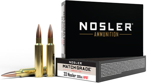 Nosler Match Grade Custom Competition Hollow Point Boat Tail 300 Grain .33 Nosler 2550 fps 054041600316