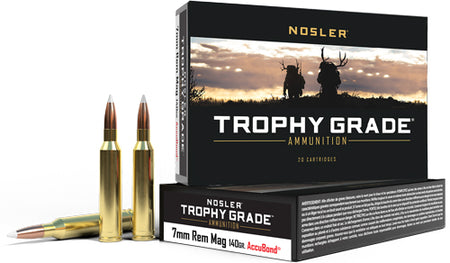 Nosler 7mm RUM Trophy Grade AccuBond 140 grain Polymer Tip ammunition