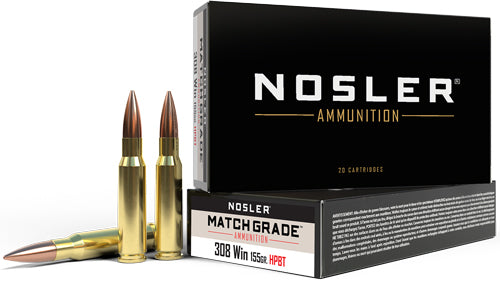 Nosler Match Grade Custom Competition Hollow Point Boat Tail 155 Grain .308 Win / 7.62x51mm 2850 fps 054041600521