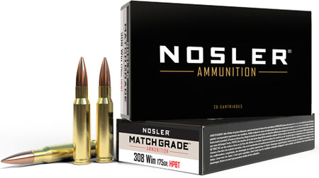 Nosler Match Grade Custom Competition Hollow Point Boat Tail 175 Grain .308 Win / 7.62x51mm 2600 fps 054041600729