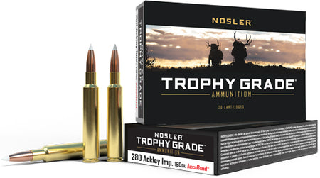 Nosler Trophy Grade Nosler AccuBond 160 Grain .280 Ackley 2950 fps 054041600767