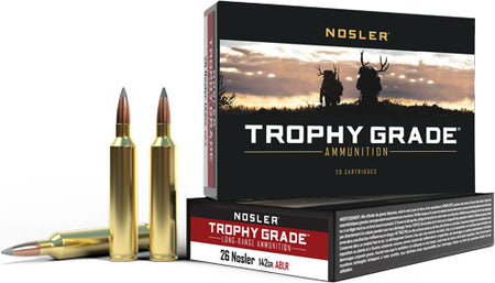 Nosler Trophy Grade Nosler Spitzer AccuBond Long Range 142 Grain .26 Nosler 3300 fps 054041601221