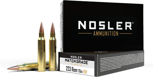 Nosler Match Grade RDF Hollow Point Boat Tail 70 Grain .223 Remington 2850 fps 054041601306