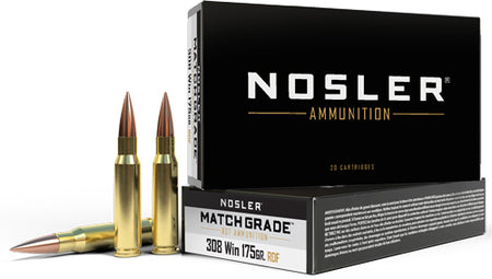Nosler Match Grade RDF Hollow Point Boat Tail 175 Grain .308 Win / 7.62x51mm 2650 fps 054041601320