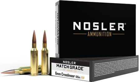 Nosler Match Grade RDF Hollow Point Boat Tail 105 Grain 6mm Creedmoor 3050 fps 054041601351