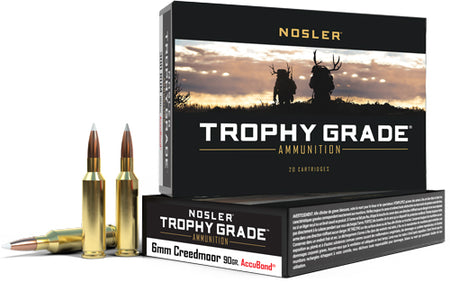 Nosler Trophy Grade AccuBond  Polymer Tip 90 Grain 6mm Creedmoor  054041601429