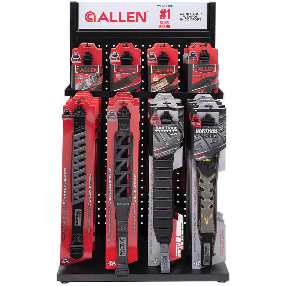 Allen Sling Display Pack 48 Assorted Slings 6 Styles with Rack