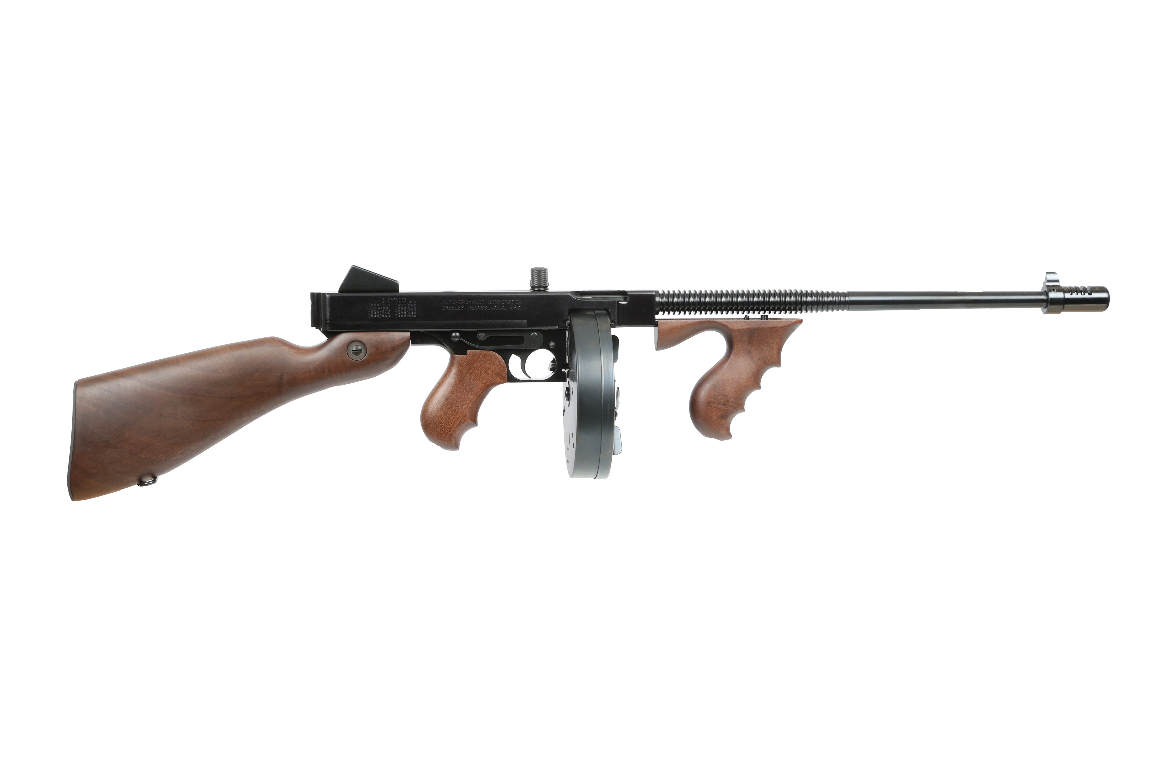 Thompson T550D 1927A-1 Lightweight Carbine 45 ACP 20+1/50+1 16.50" Blued Aluminum Alloy Barrel & Receiver, Walnut Grain Fixed Stock & Grip